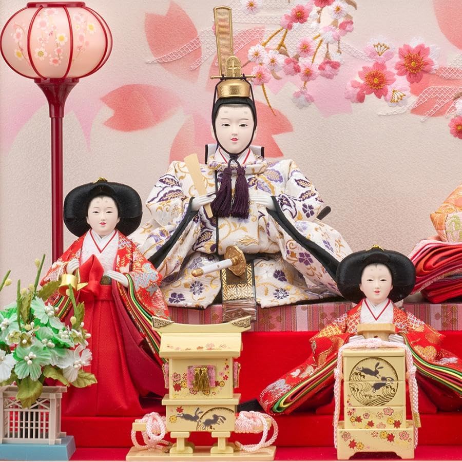 東京久月　雛人形親王飾り円形アクリルケース・間口約４５×奥行約２４×高さ約３９㎝ 東京久月雛人形親王飾り円形アクリルケース・間口約45×奥行約